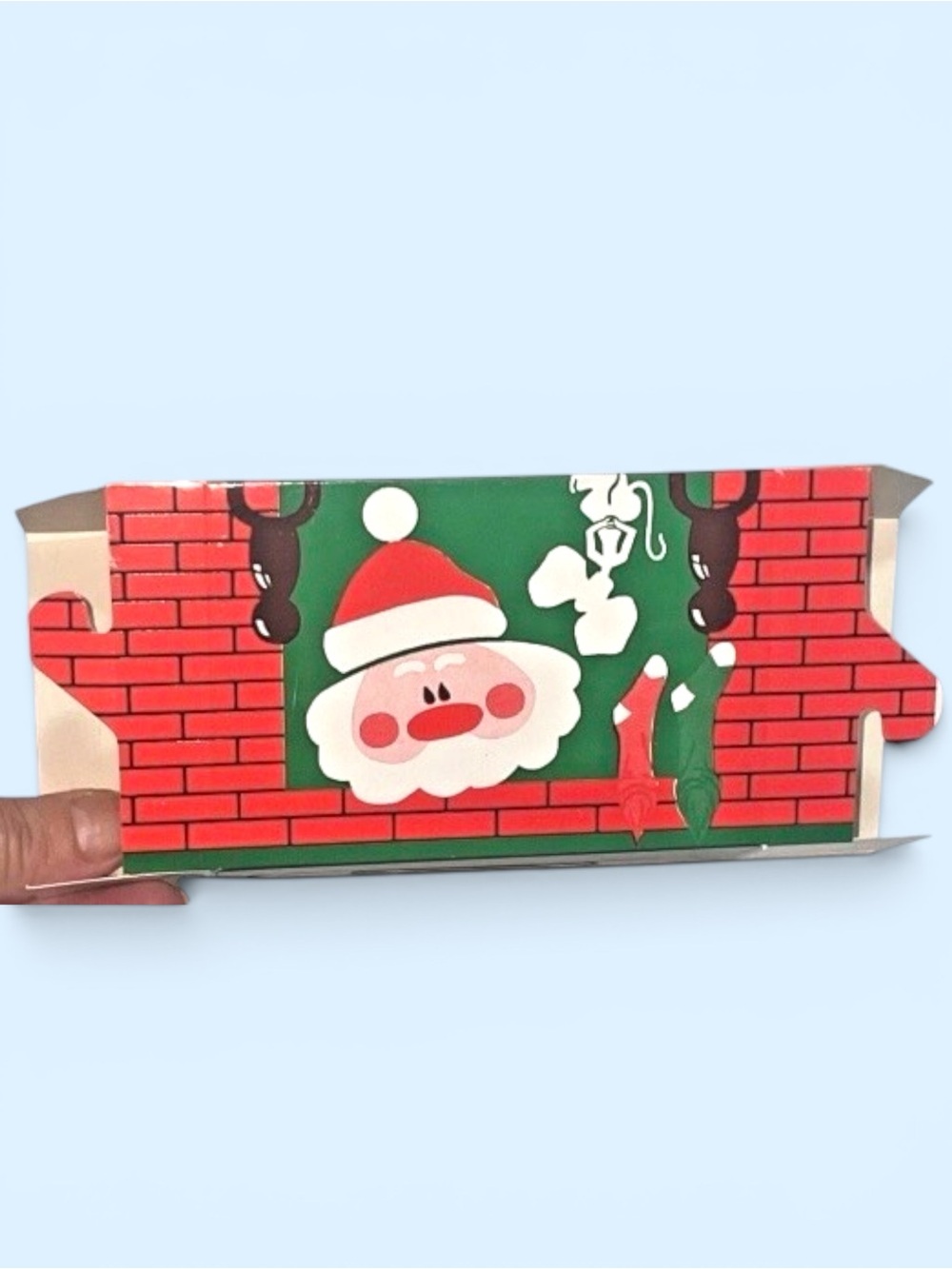 Lot of 5 Antique CHRISTMAS CANDY/GIFT BOX  [No. 12 Santa's & Reindeer ]